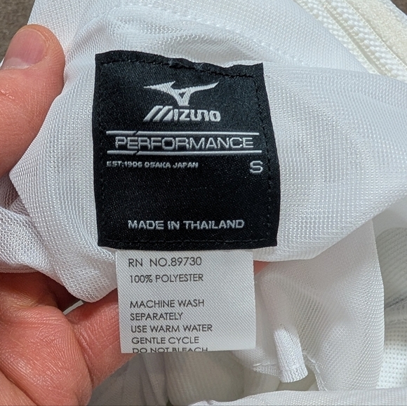 MIZUNO (Men's small) White Baseball Pants with Blue Stripe NWT - Picture 6 of 8